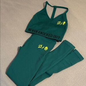 Spiritual Gangster x Kendall Toole Peloton GreenLeggings Set XS/S